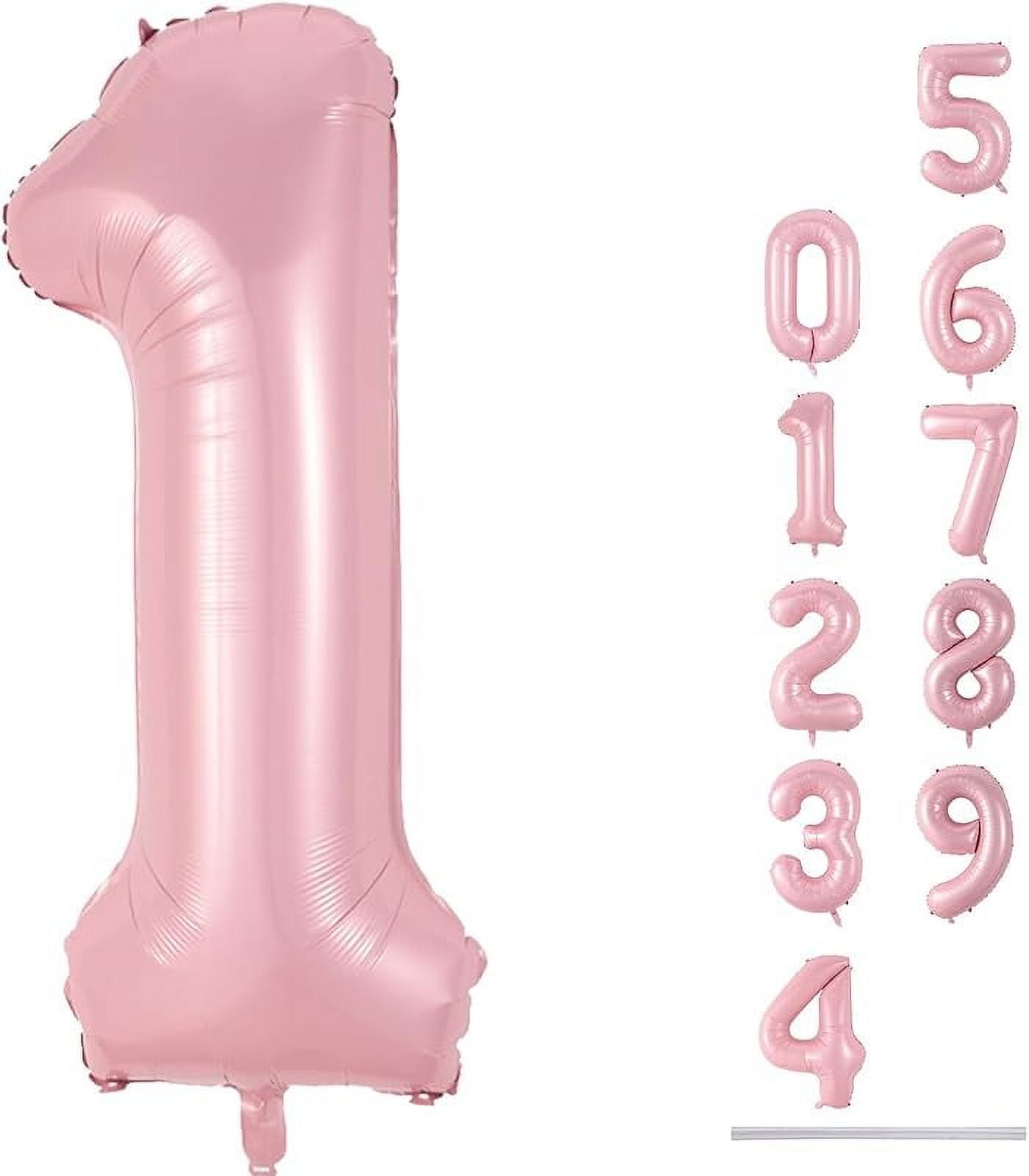 40 Inch Beige Number 1 Balloon for 1st Birthday Decoration, Large Self Inflating Cream Foil Number Balloons 0-9 for Boys Girls, White Sand 1 Helium Balloons for Women Men Party Anniversary Supplies